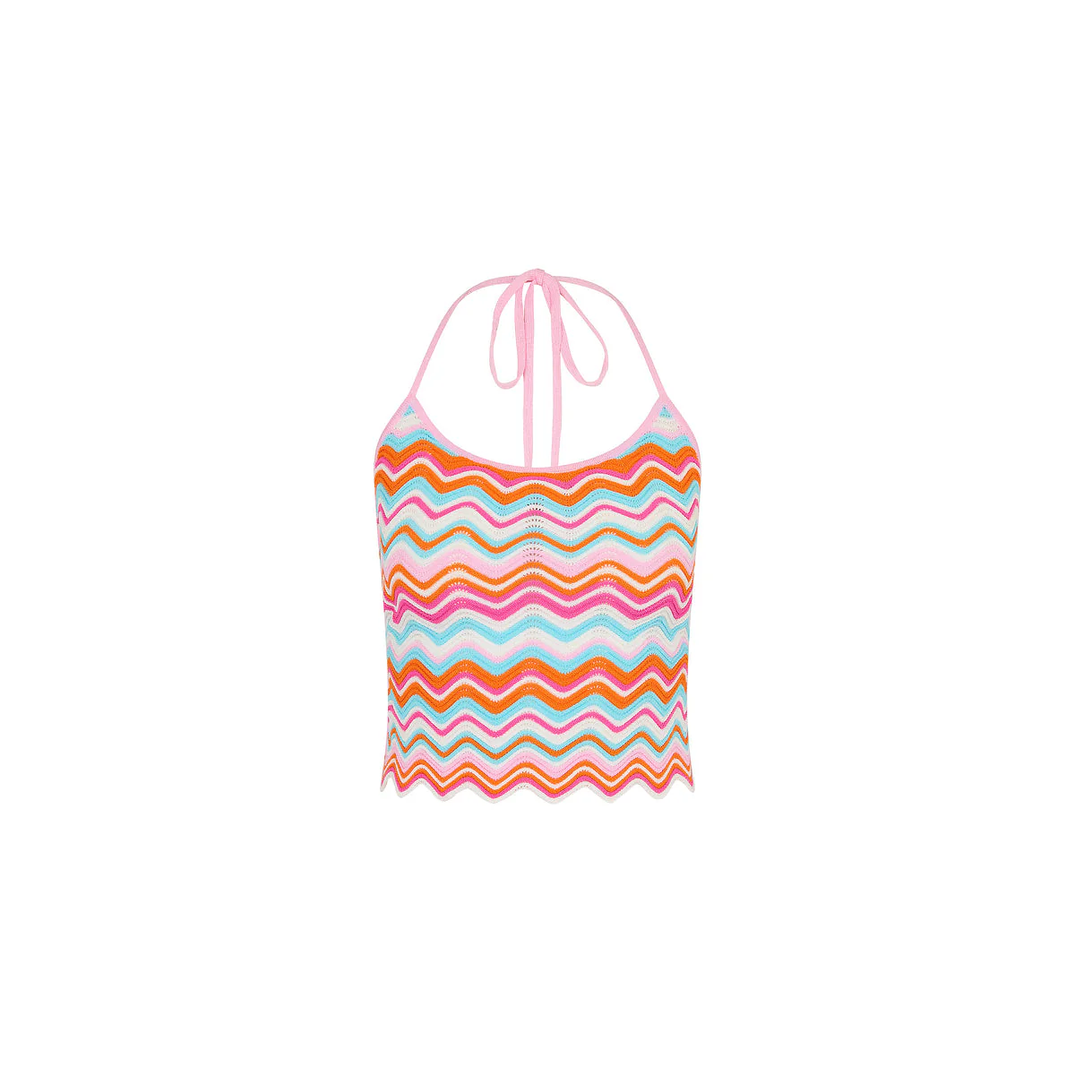 Backless Knit Tank - Sunset Wave
