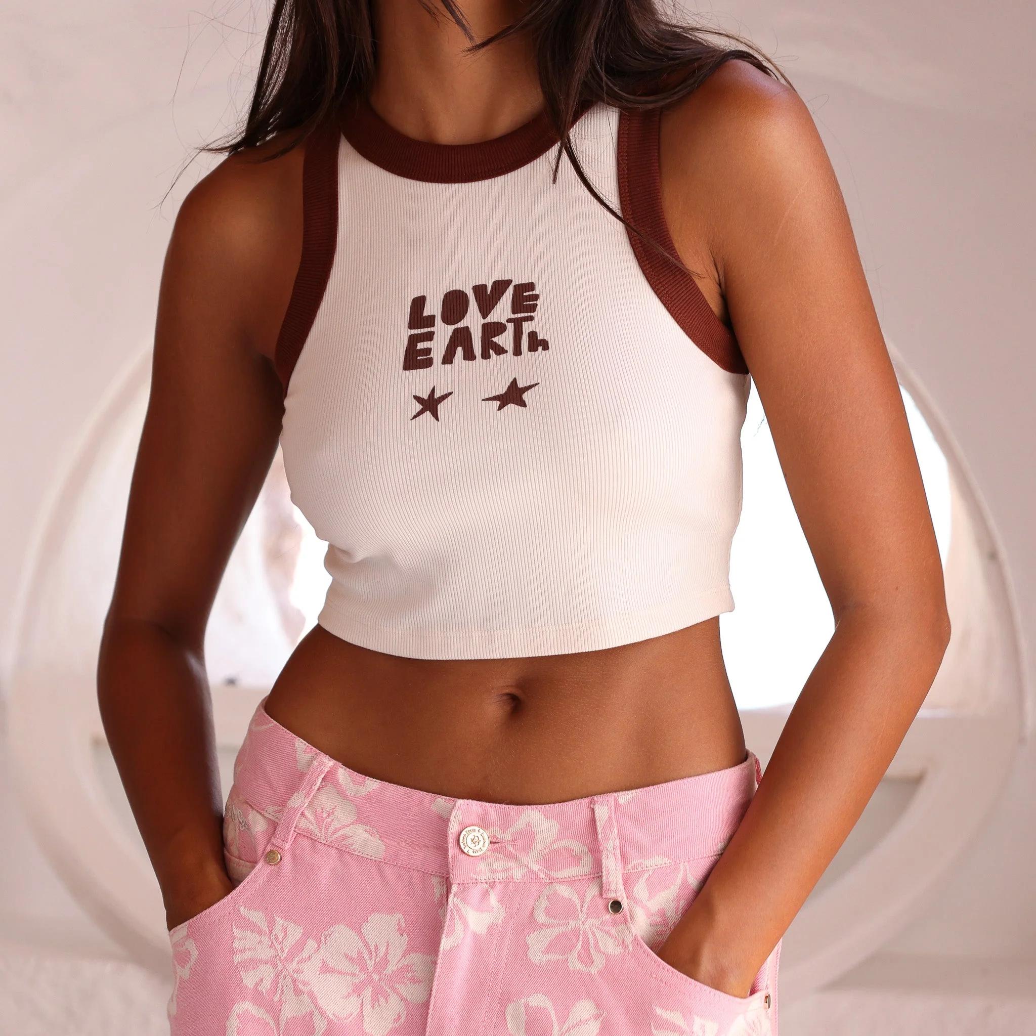 Bind Crop Tank Top - Starry Love - Image 5