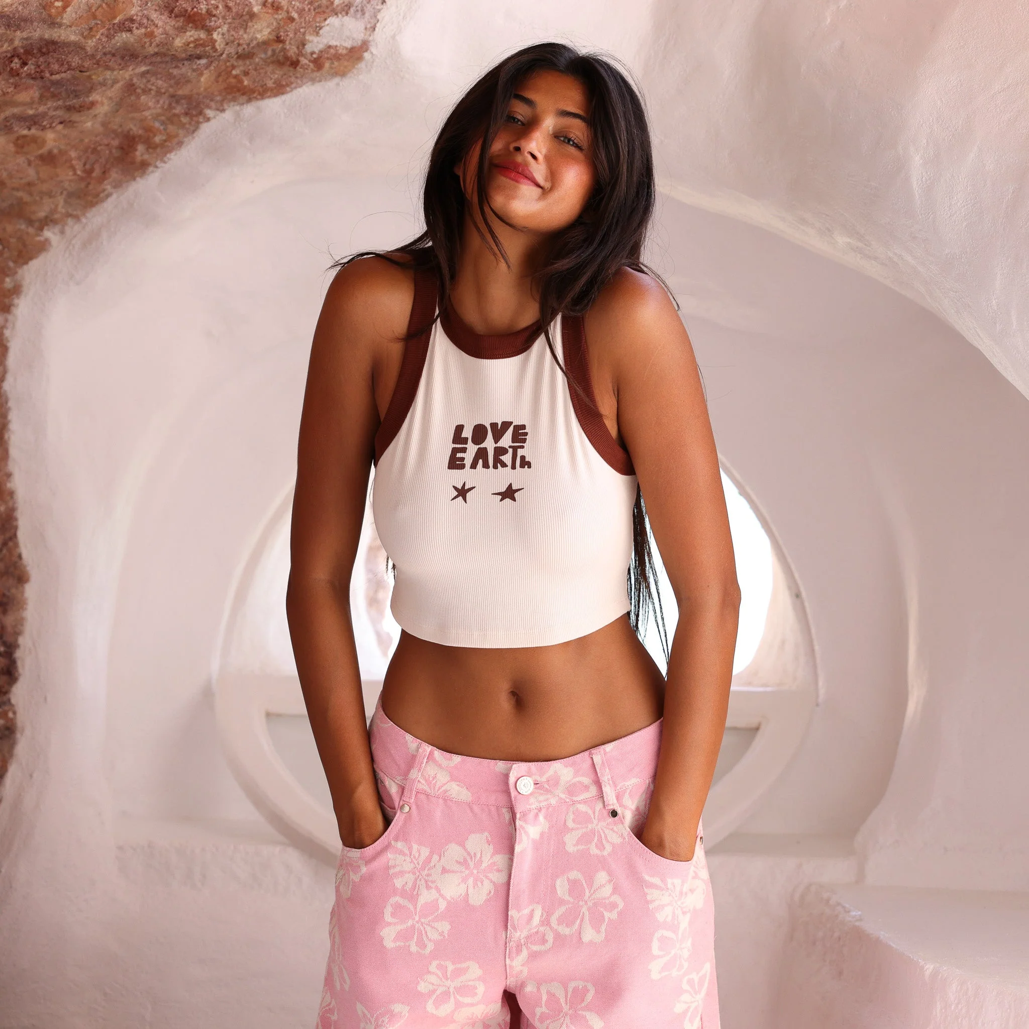 Bind Crop Tank Top - Starry Love - Image 7