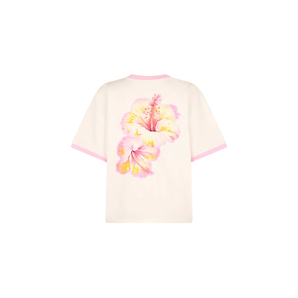 Boyfriend Bind Tee - Hibiscus Paradise - Image 6