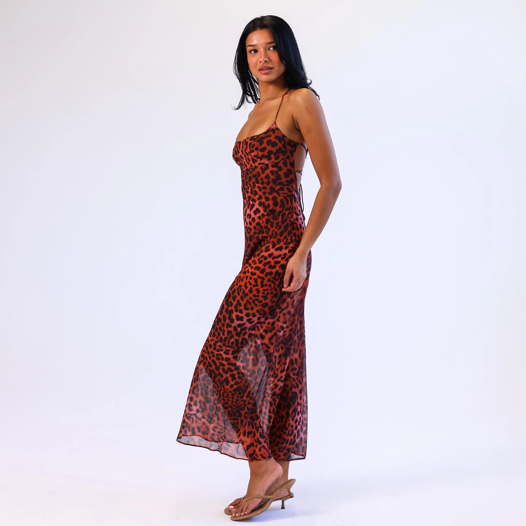 Chiffon Maxi Dress - Leopard Lasso - Image 3