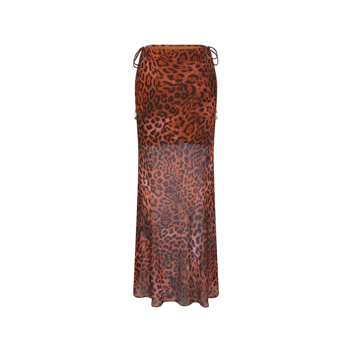 Chiffon Tie Side Maxi Skirt - Leopard Lasso - Image 10