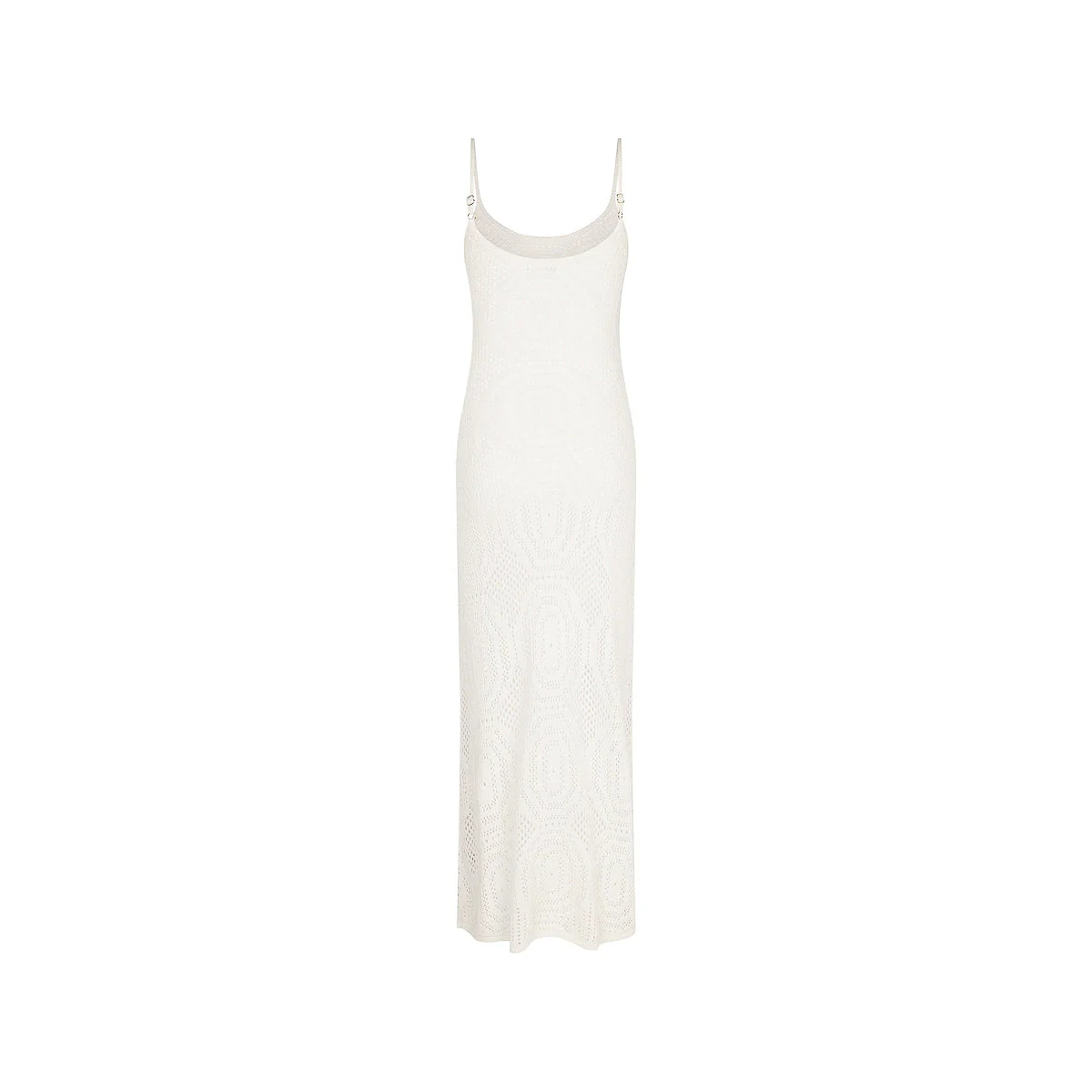 Crochet Lace Knit Maxi Dress - Whipped White - Image 8