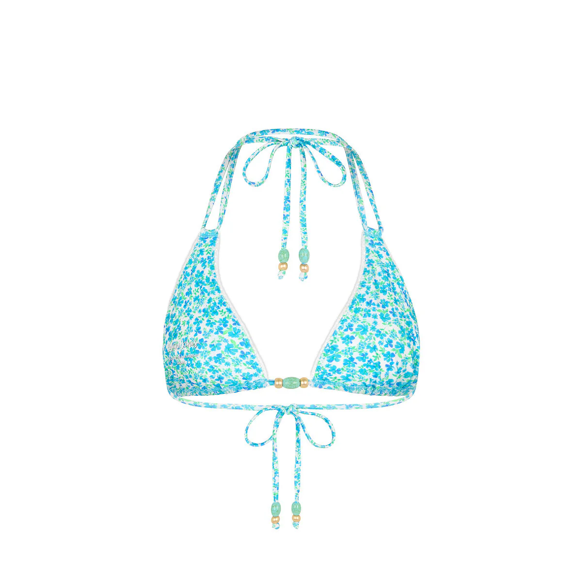 Decorative Panel Halter Bikini Top - Ocean Aura - Image 8