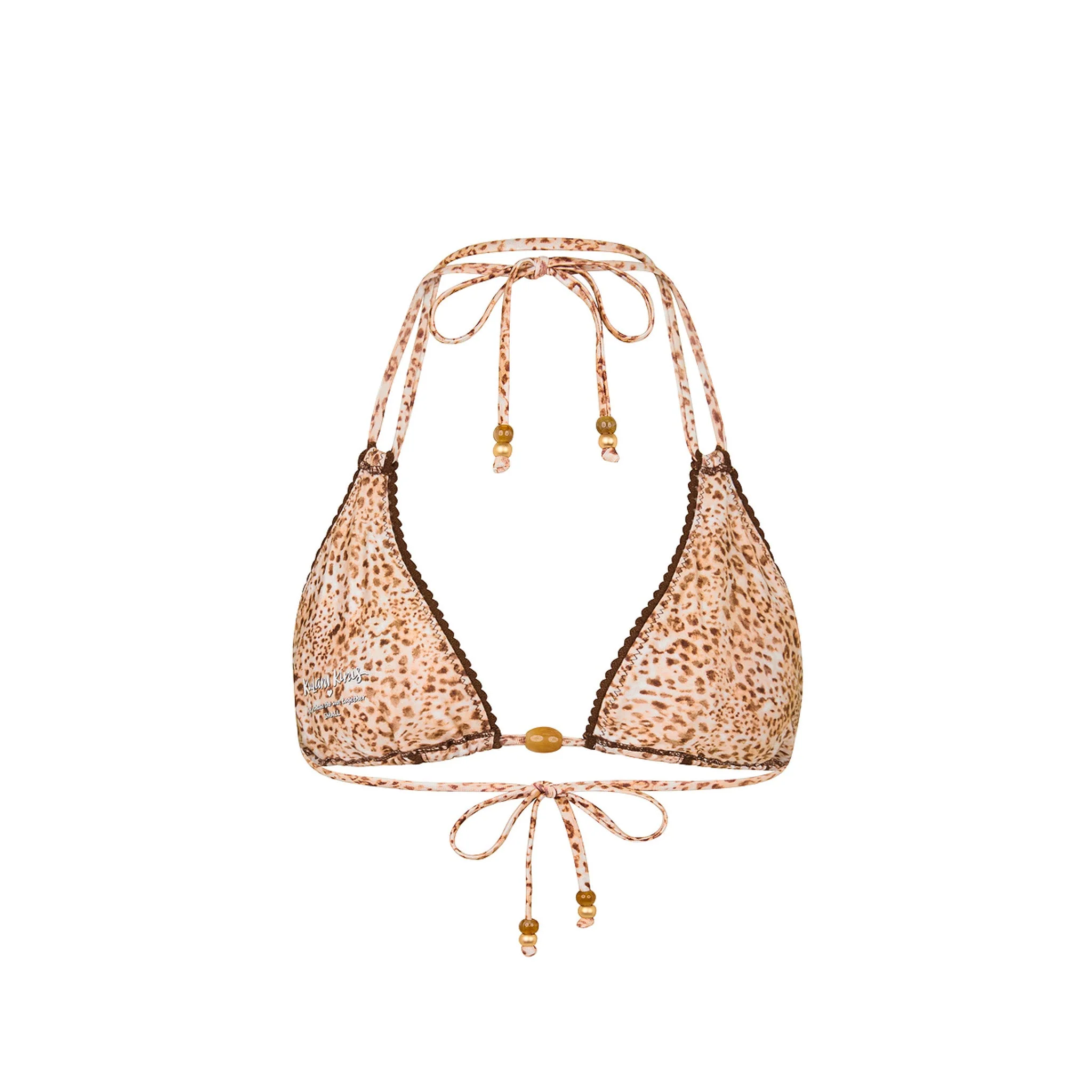 Decorative Panel Halter Bikini Top - Wild Skies - Image 8