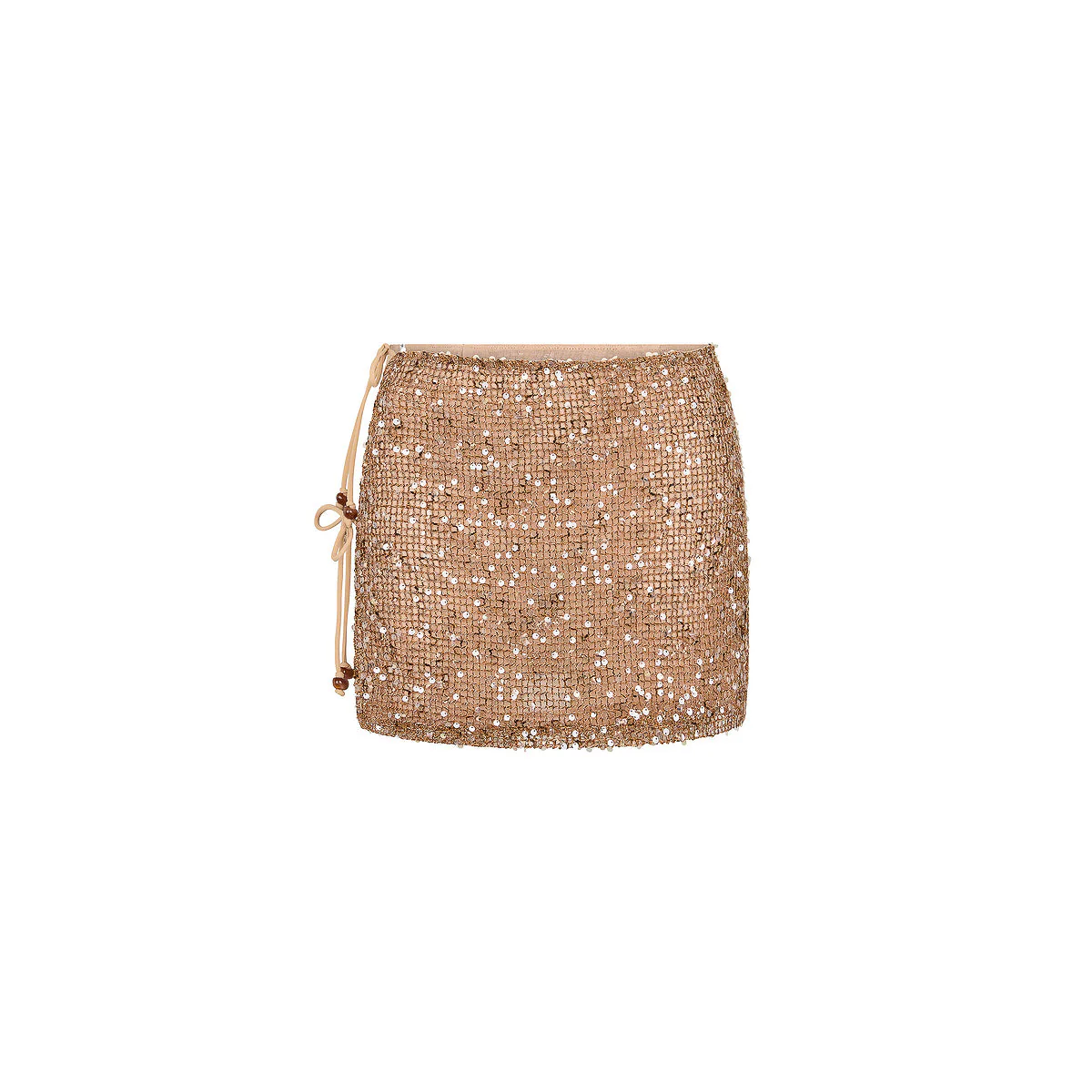 Double Tie Mini Skirt - Espresso Spritz