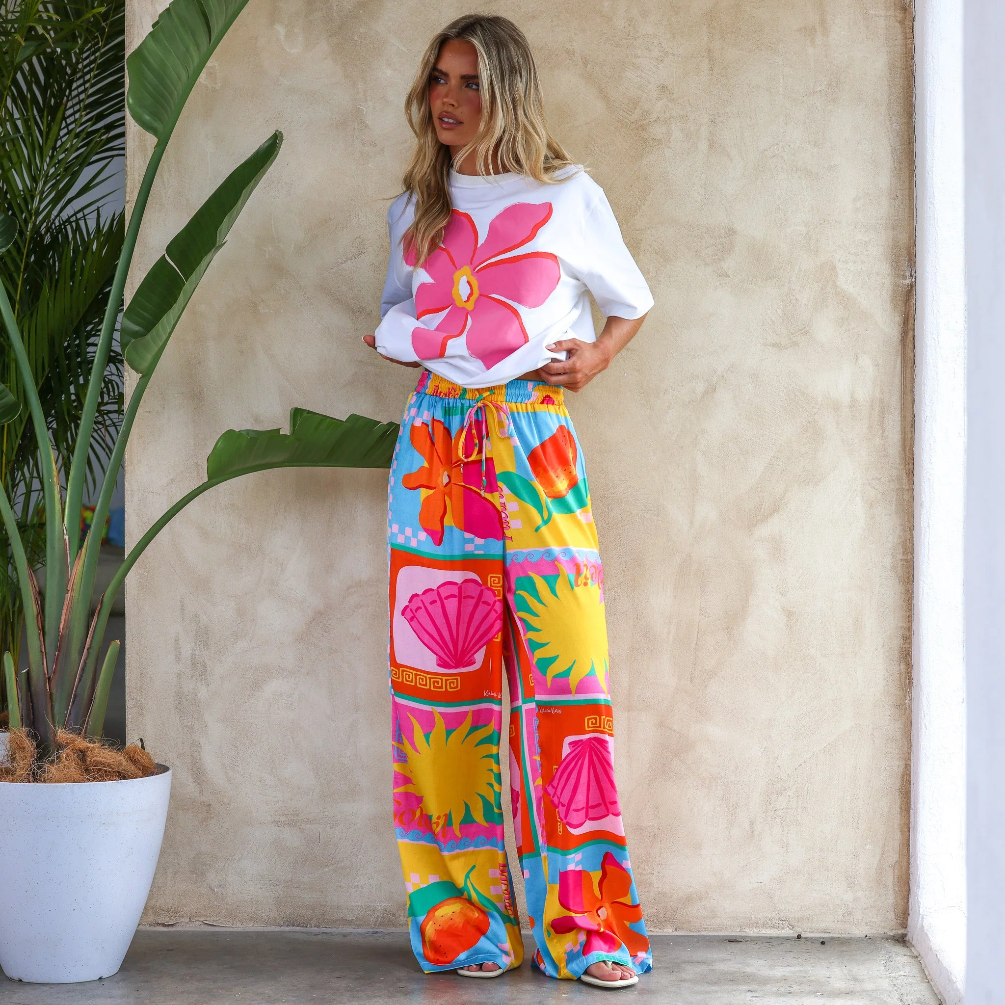 Drawstring Resort Pants - Sunkissed Coast - Image 2