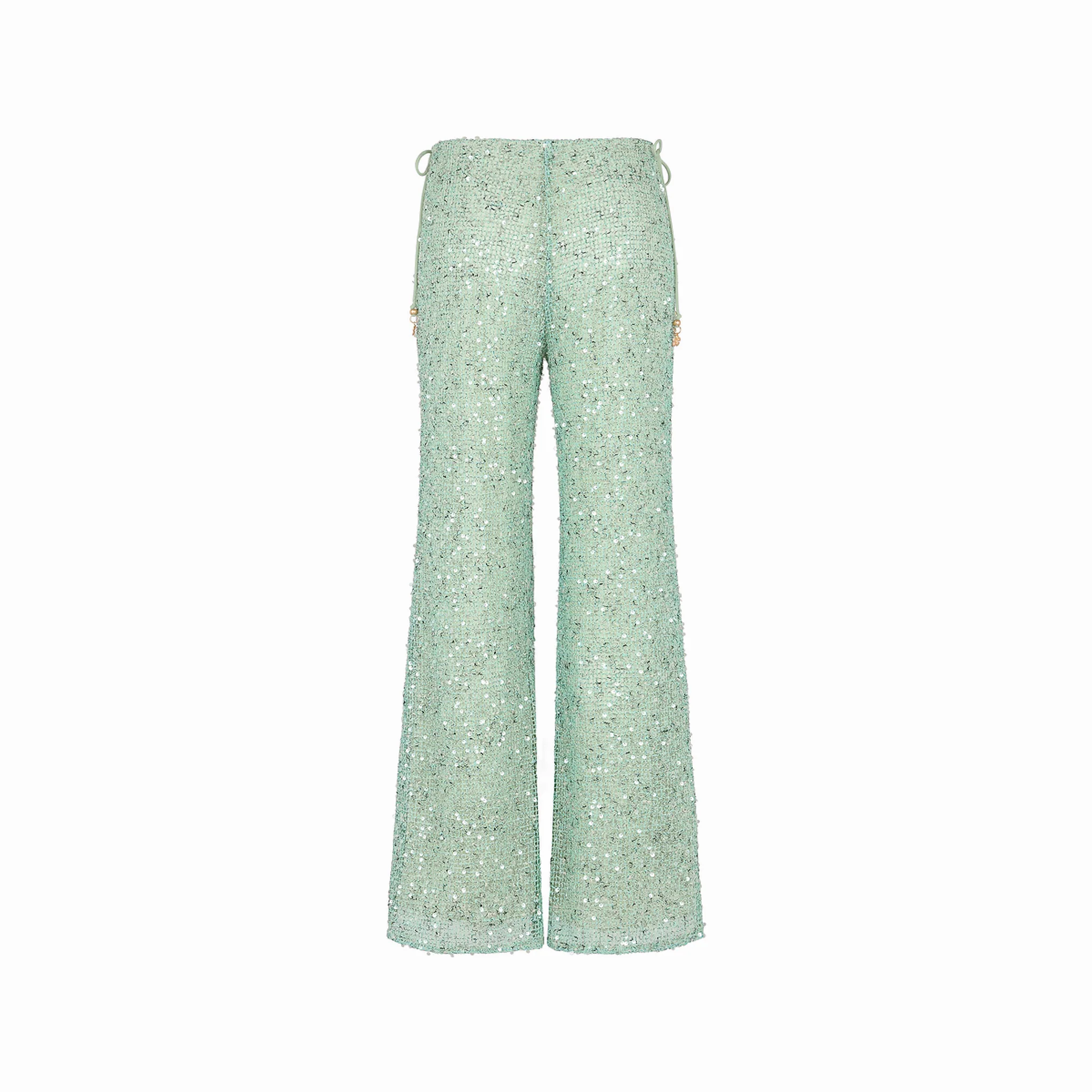 Flare Tie Side Pants - Sea Spritz - Image 8