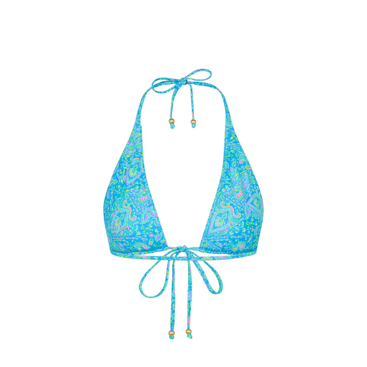 Front Tie Halter Bikini Top - Stargaze - Image 9
