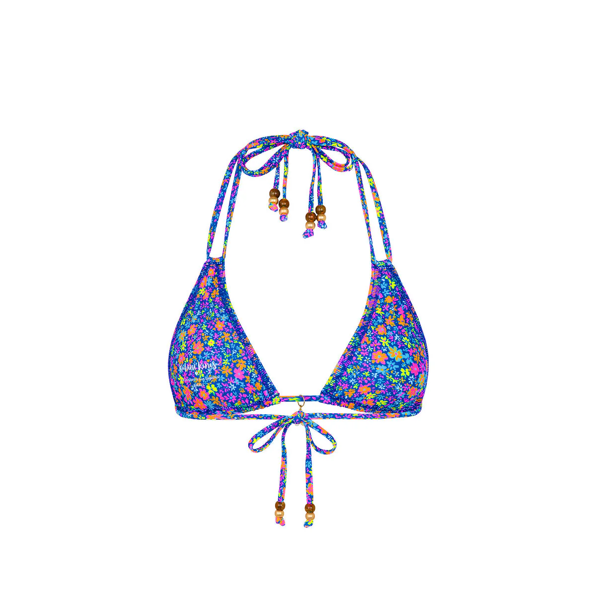 Halter Bralette Bikini Top - Electric Bloom - Image 11