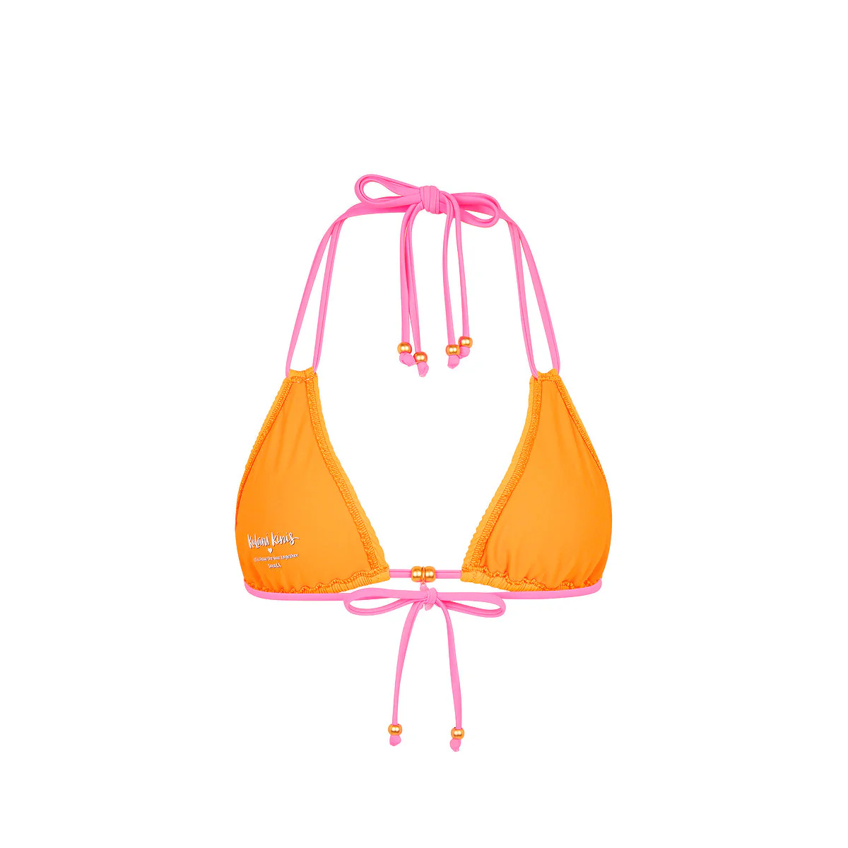 Halter Bralette Bikini Top - Peach Pop - Image 8