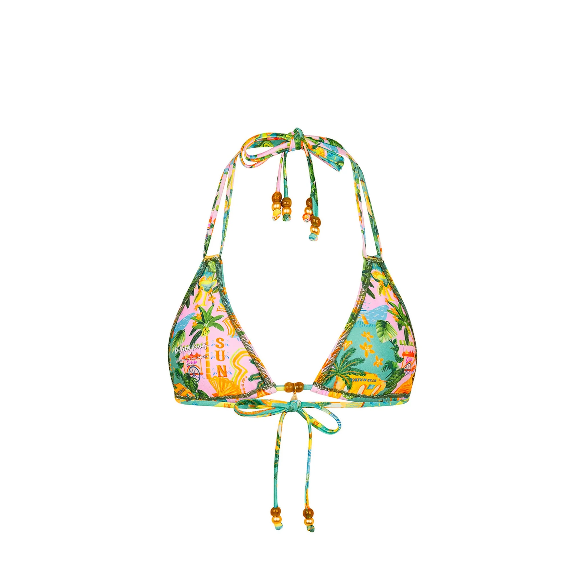 Halter Bralette Bikini Top - Sunlit Spritz - Image 10