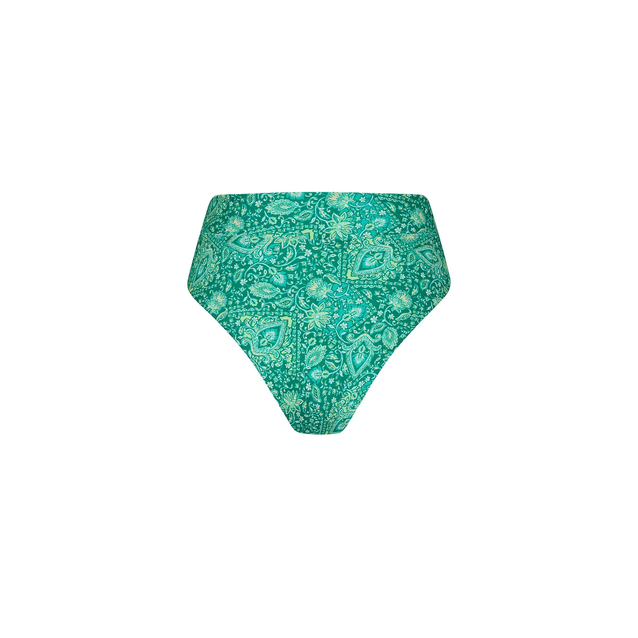 High Hip Cheeky Bikini Bottom - Emerald Aura - Image 8