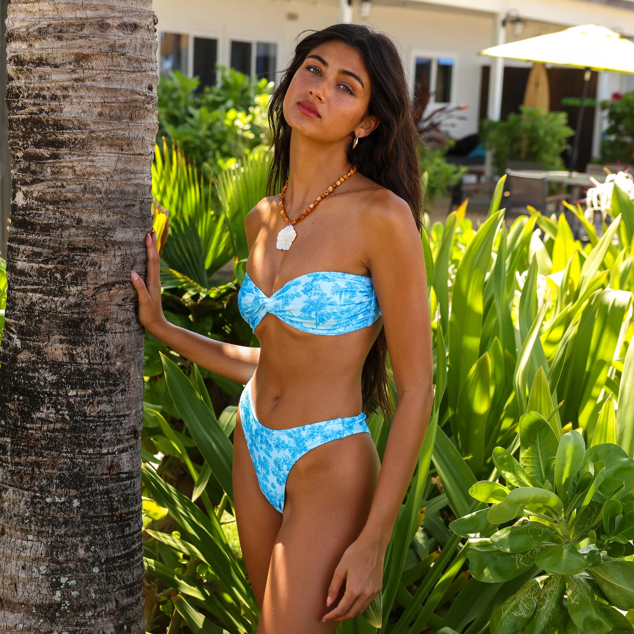 High Leg Vintage Bikini Bottom - Ocean Paradise - Image 3