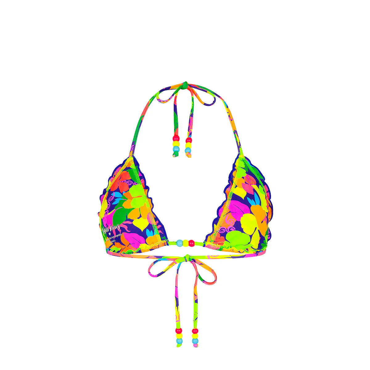 Lettuce Edge Bralette Bikini Top - Neon Sunset - Image 10