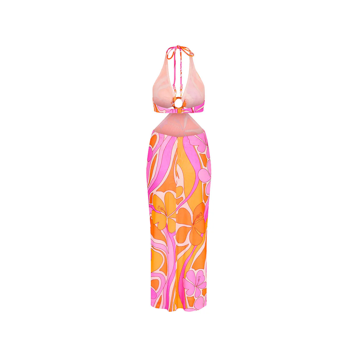Mesh Ring Maxi Dress - Sunrise Swirl - Image 8