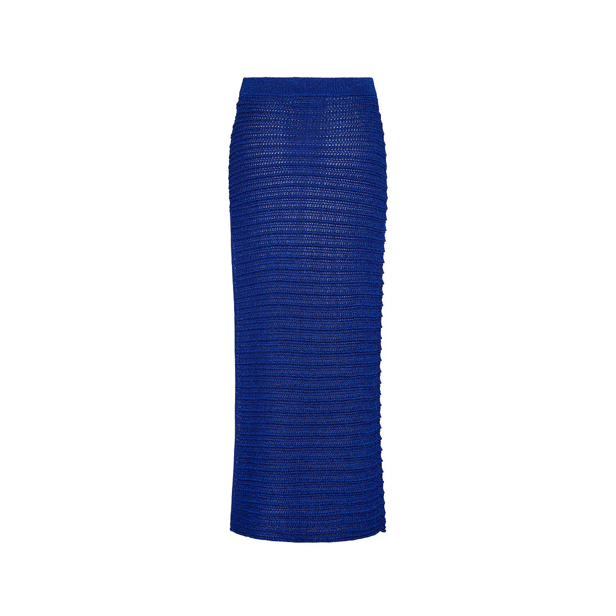 Metallic Knit Maxi Skirt - Blue Lagoon - Image 8