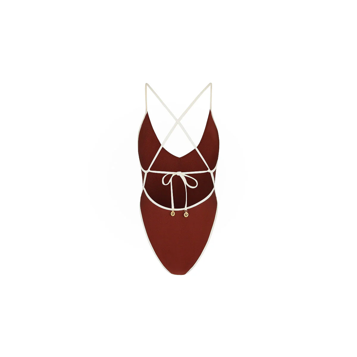 Plunge Cross Back One Piece - Cinnamon Sugar - Image 9