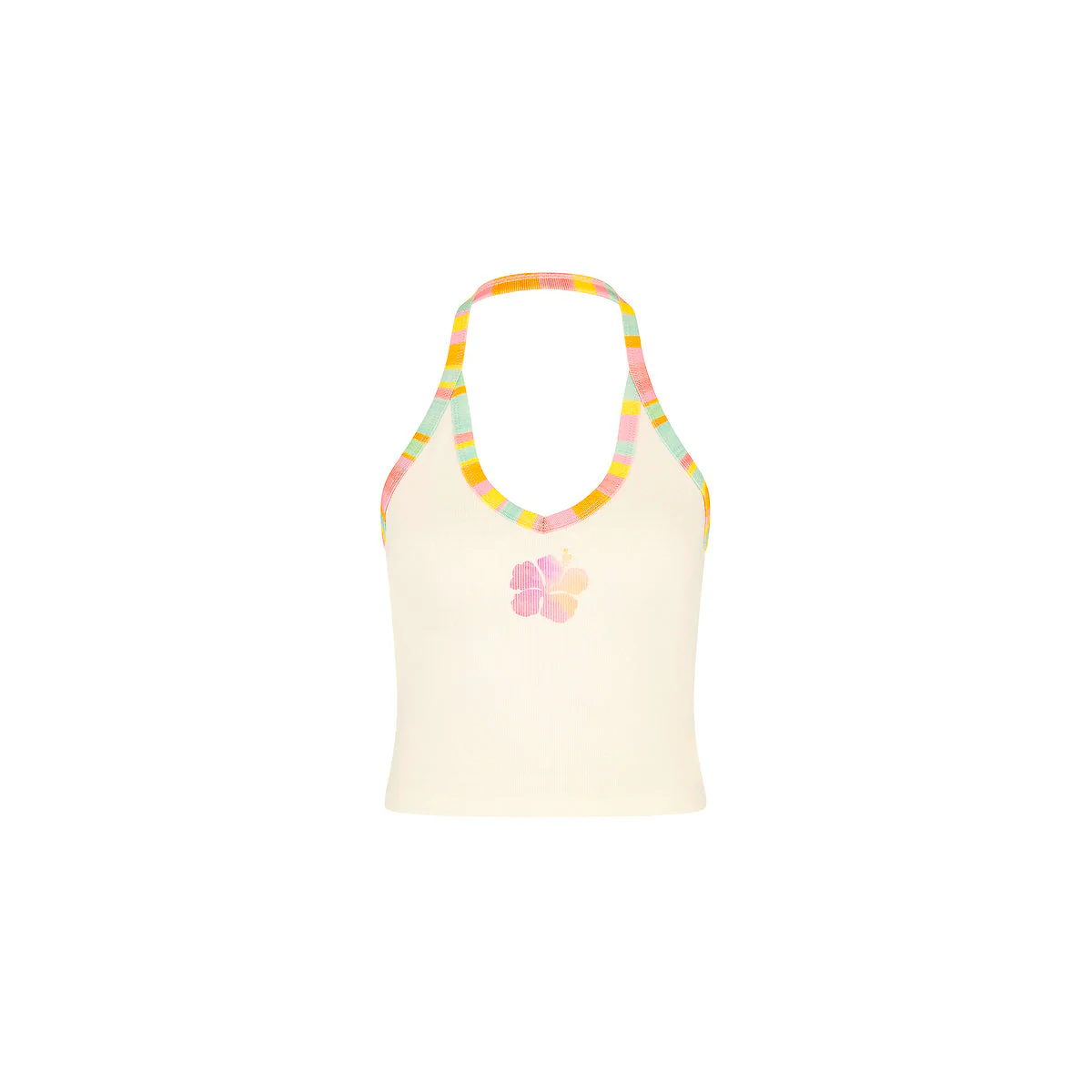Printed Dip Halter Tank - Summer Sundae