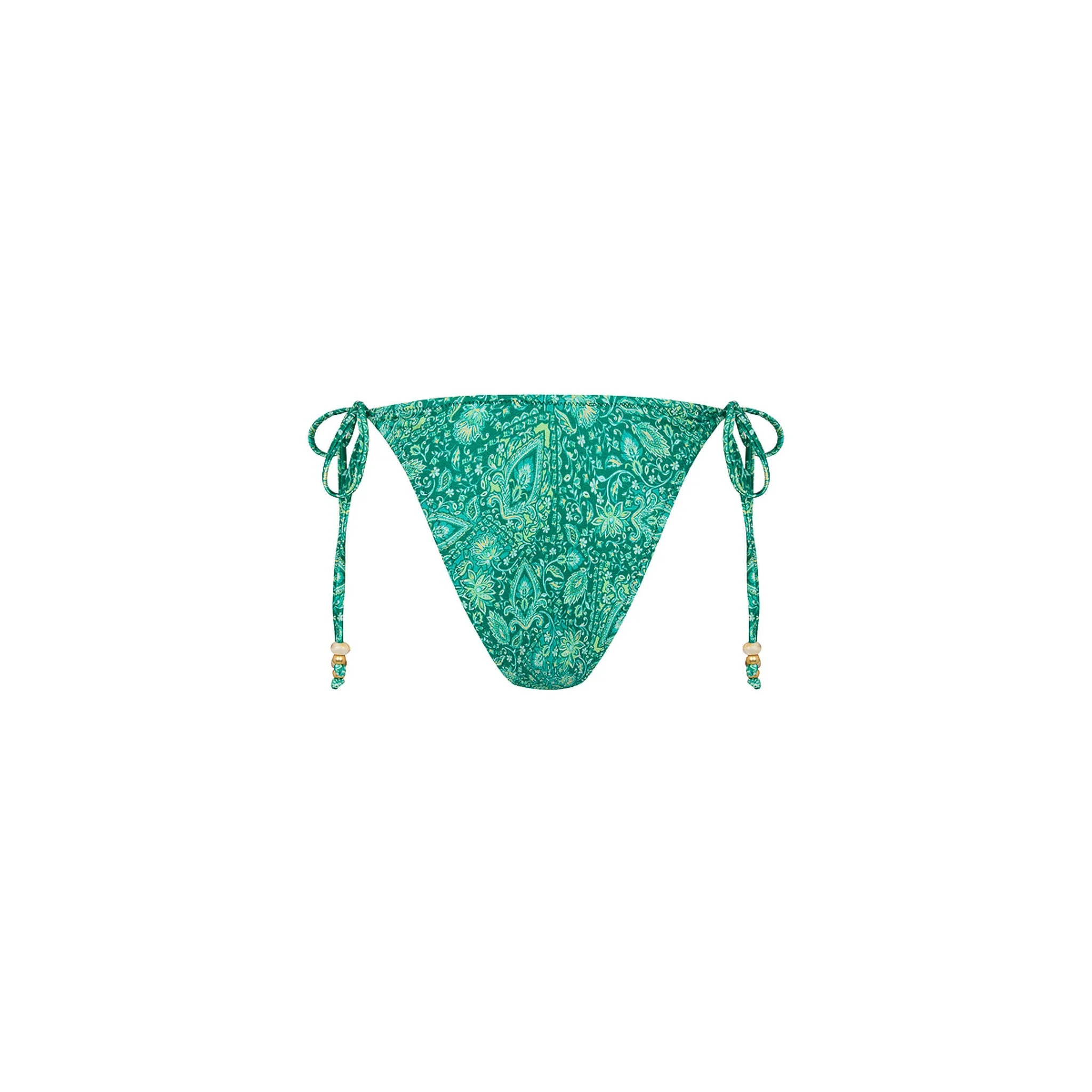 Ring Cheeky Tie Bikini Bottom - Emerald Aura - Image 8