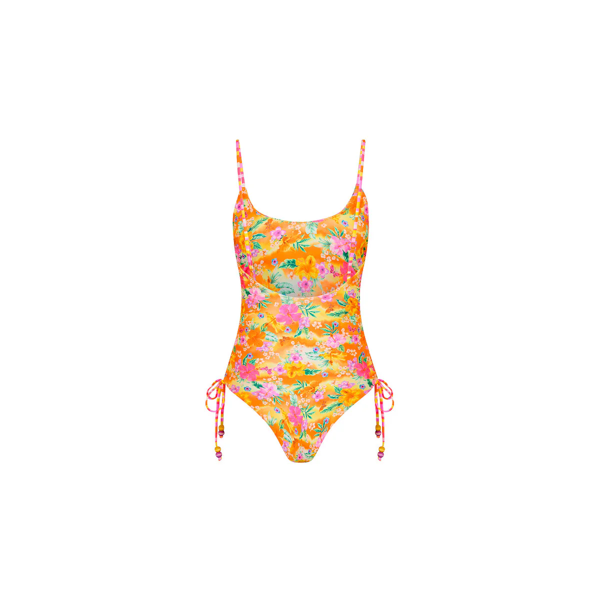 Ruched Tie Side Cheeky One Piece - Peachy Pocket - Image 8