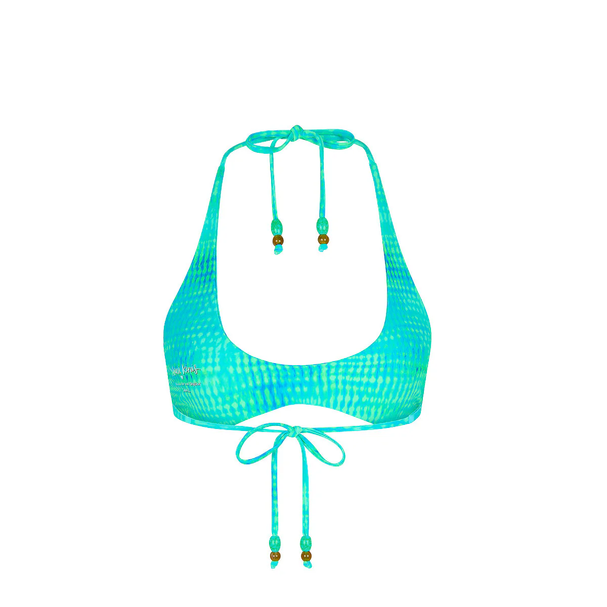 Scoop Mini Halter Crop Bikini Top - Summer Seas - Image 8