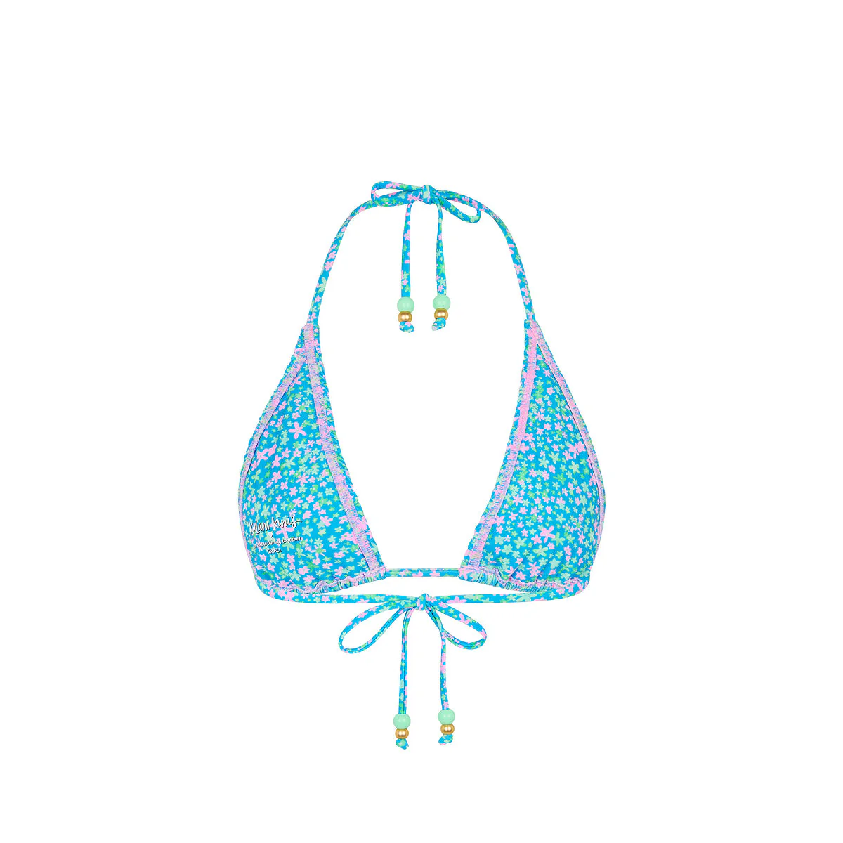 Shirred Triangle Bikini Top - Ocean Kisses - Image 9