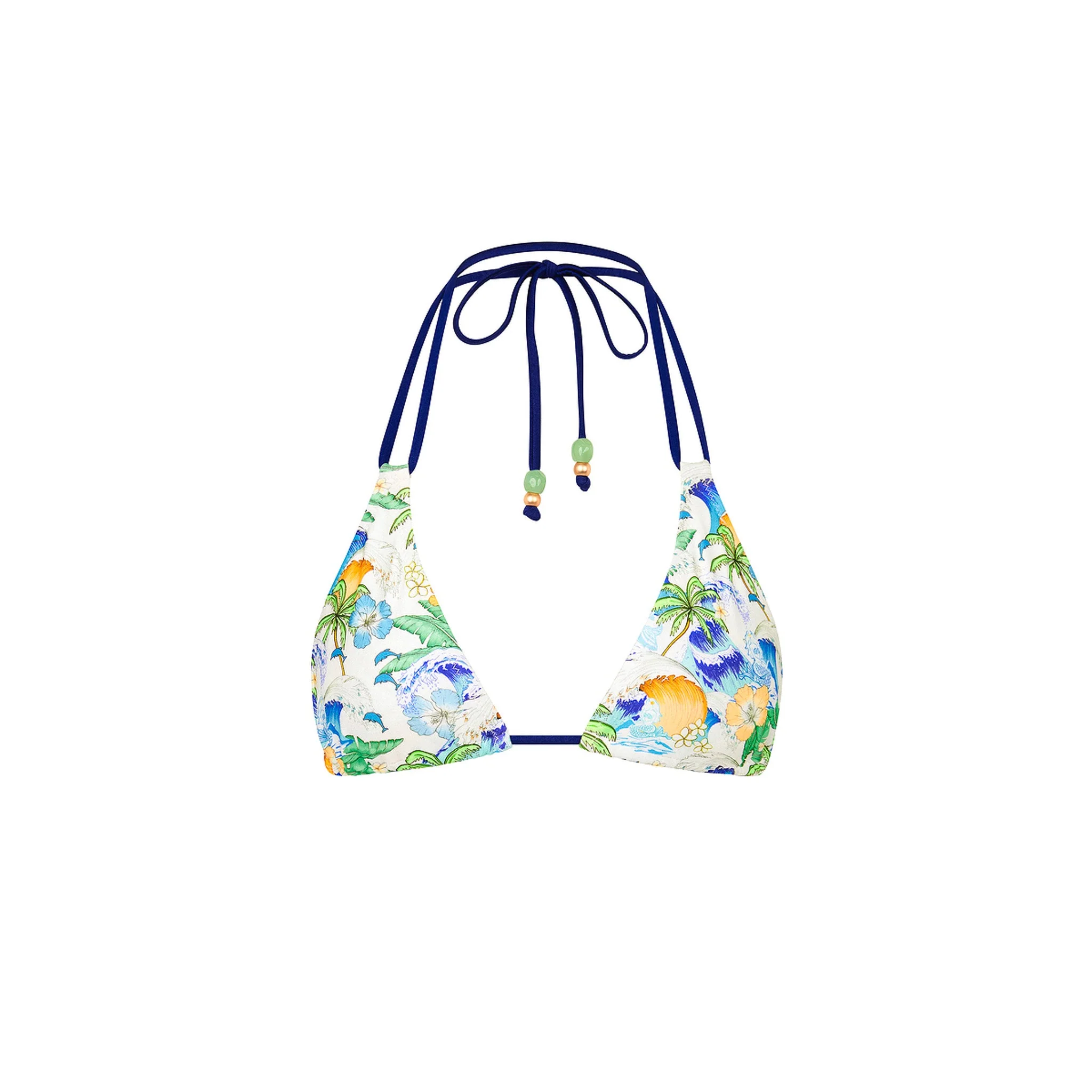 Simple Strap Halter Bikini Top - Blue Crush