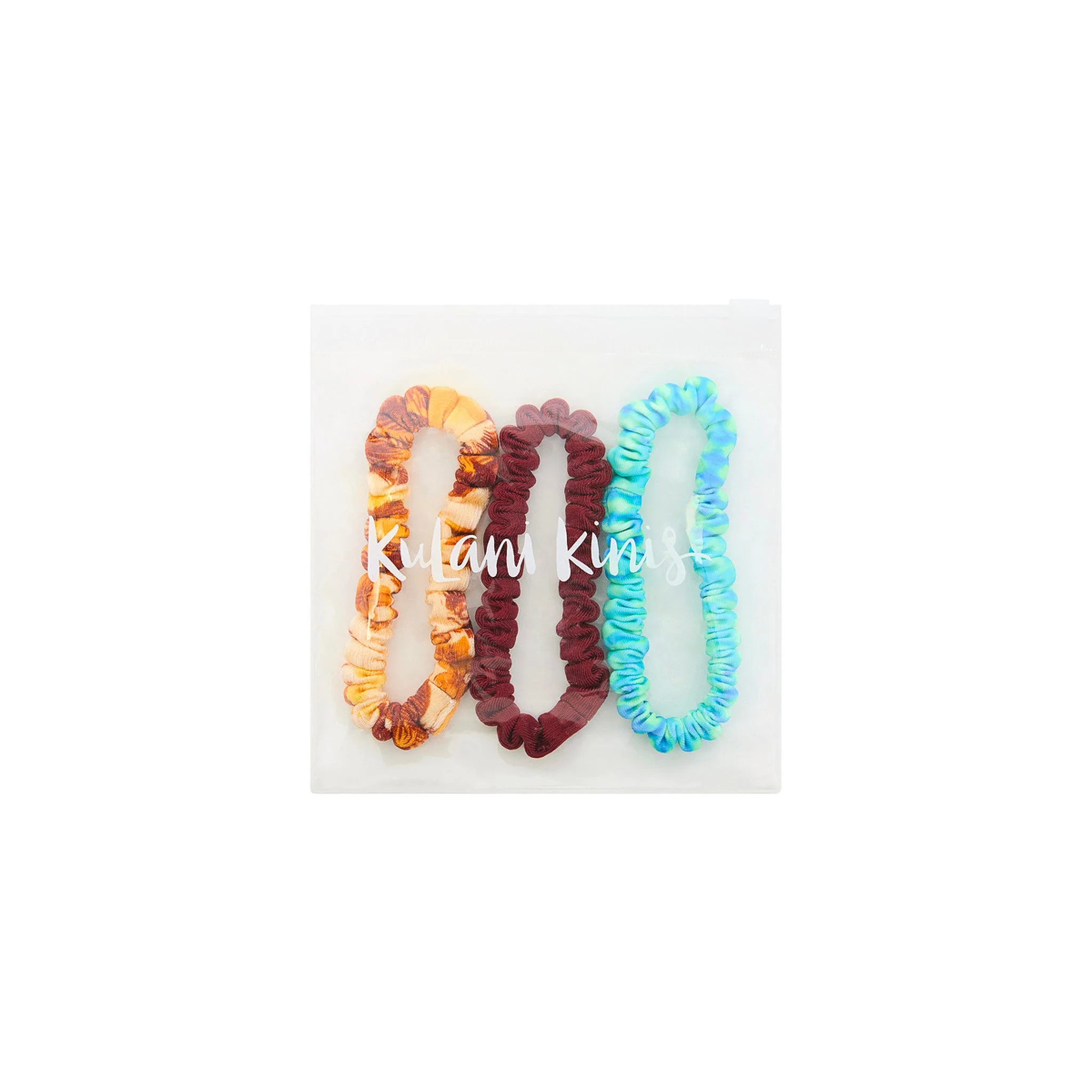Skinny Scrunchie Hair Tie Pack - Espresso Island - Image 4