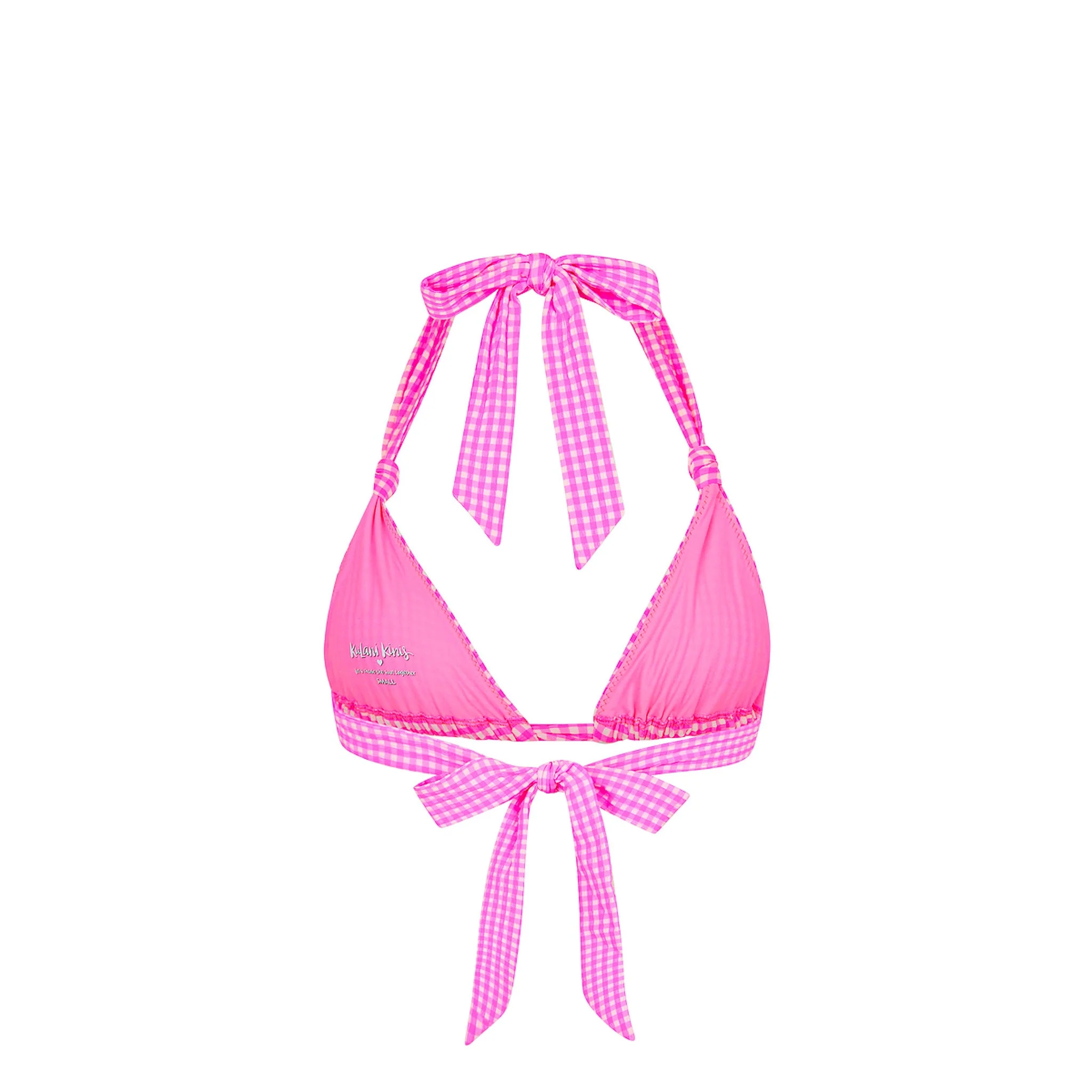 Soft Knot Halter Bikini Top - Pink Diva - Image 8