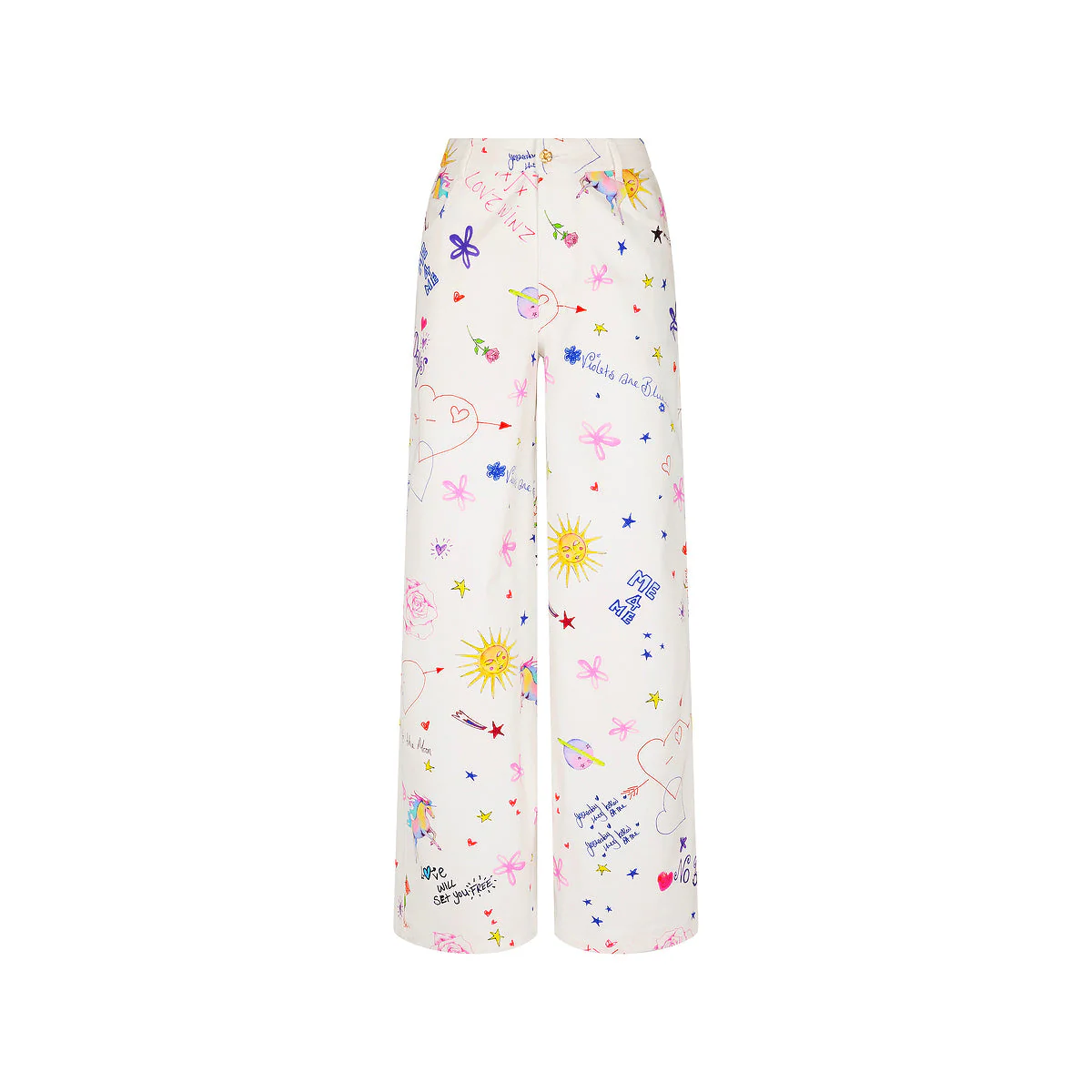 Straight Leg Printed Jean - Dear Diary