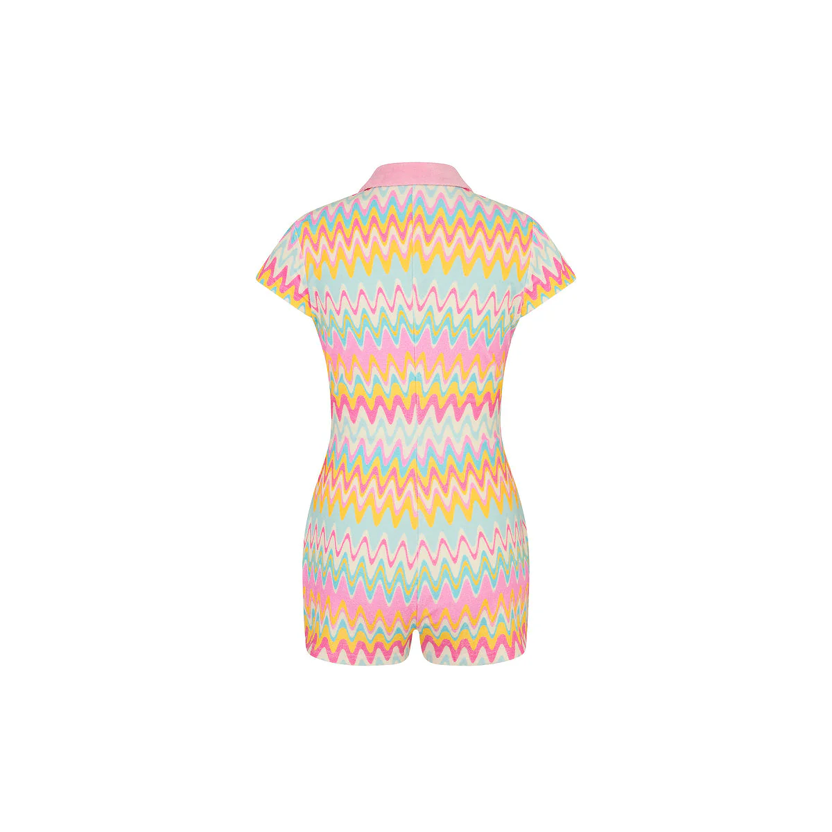 Terry Towelling Playsuit - Sunset Wave - Image 8