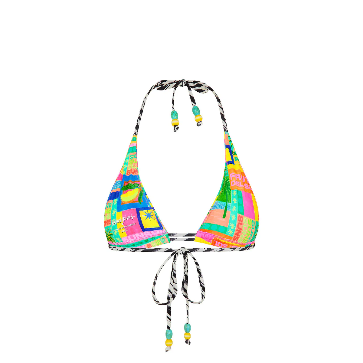 Twin Ruched Halter Bikini Top - Sun Honey - Image 10