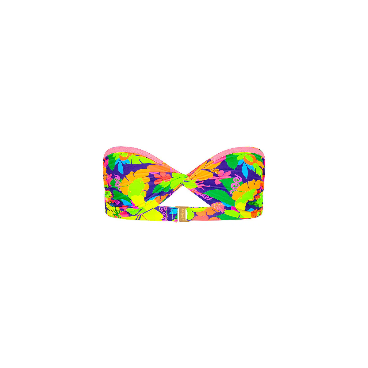 Twist Bandeau Bikini Top - Neon Sunset - Image 10